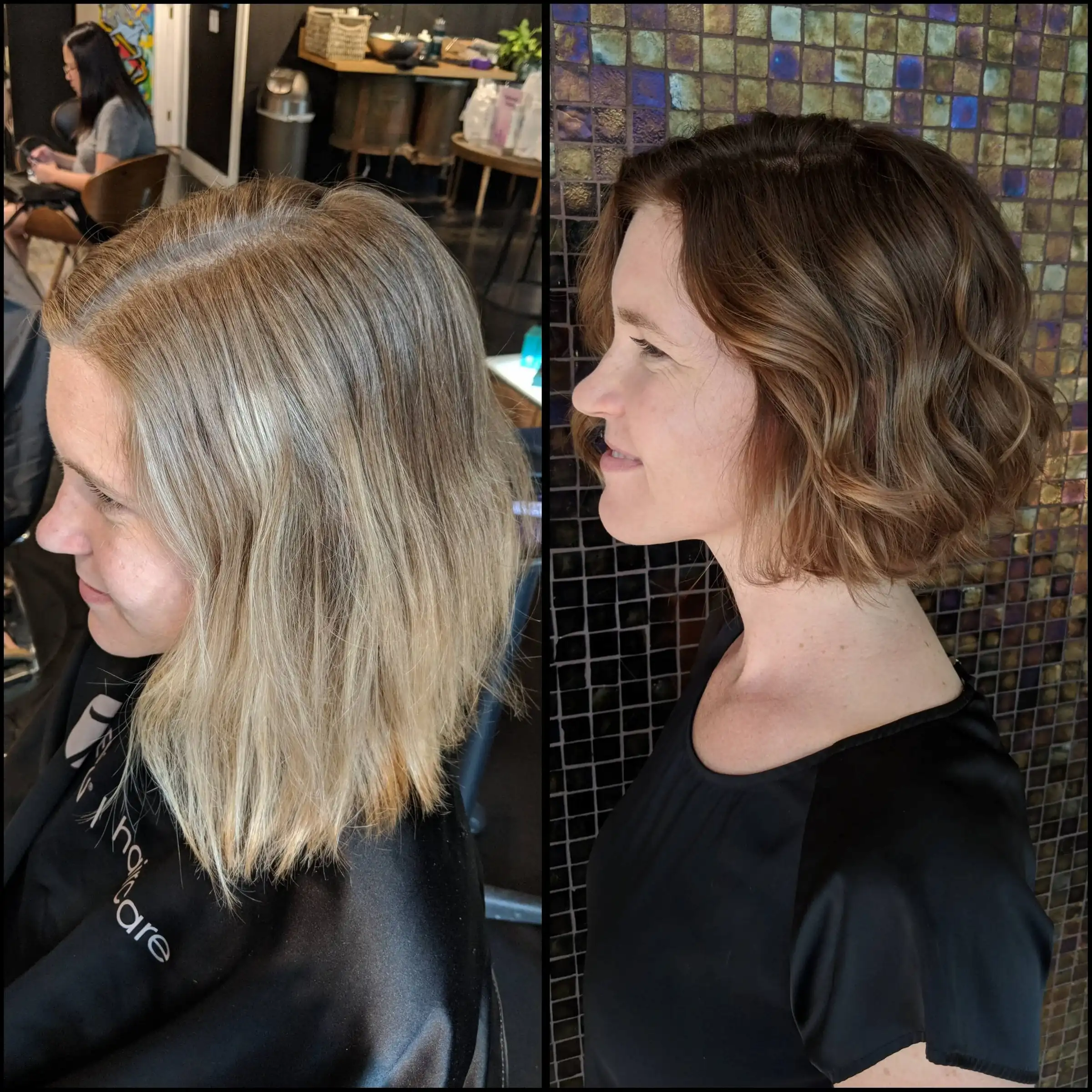 Bronde brunette bob haircut ukiah