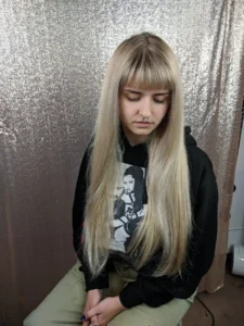 Long blonde dimension ukiah hair