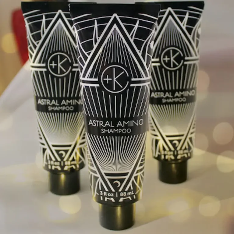 tubes of astral amino shampoo that are mini sized for clean sustainable shampoo