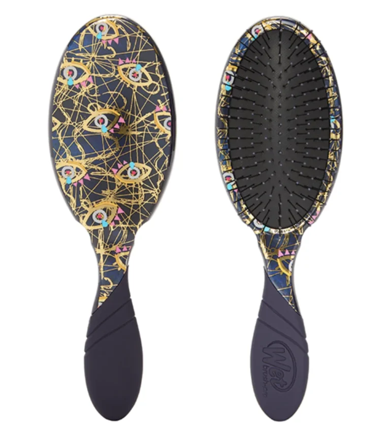 Wet Brush Pro detangler with black and gold mystic eye pattern